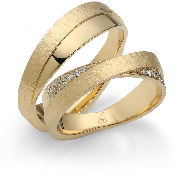 038trauringe Designverliebt 14kt Gelbgold Mit Stein Besetzt Rauschmayer Trauringmanufaktur